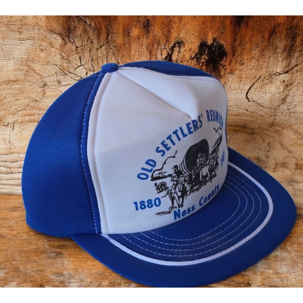 Vintage Ness County Old Settlers' Reunion Kansas, Trucker Hat Cap Snapback Foam